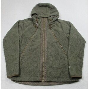 Kuhl Hoodie Womens Medium Green Sherpa Fleece Hooded Full Zip Thumbholes‎ Hiking
